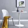 Dining Table; Modern White Round Dining/Office Table thumb 3