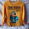 Kids Yellow Long Sleeve Shirt I AM RIDER Dog Graphic thumb 1