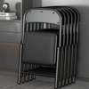 Office chair: Black leather foldable suty chair thumb 1
