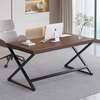 Office table: 1.4m table with Metallic Legs & Wooden Top thumb 3