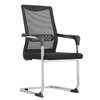 Office Chair: Cantilever Black Mesh Chair with Armrest thumb 4