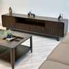 Wooden TV Stand with slated Doors and Drawers thumb 11