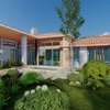 Modern Home with Stone Pillars & Large Windows thumb 2