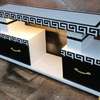 Modern TV Stand White Wood with Storage Cabinets thumb 6