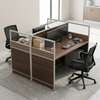 Two Way Brown Office Workstation thumb 1