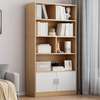 Wooden Bookshelf Walnut Finish 4 Shelves Cabinet thumb 6
