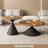 2 Pcs Brown Wooden Tops Living Home Coffee Table Set thumb 12