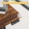 Office Desk: Adjustable Electric, Rustic Finish, Workstation thumb 4