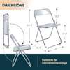Armless Clear Foldable Plastic Chair thumb 0