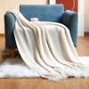 Knitted tassel throw blankets thumb 5