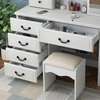 DRESSING TABLE: White Dressing Table With Mirror thumb 3