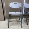 Foldable chair: White foldable armless outdoor chair thumb 1