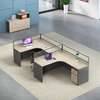 Office Workstation; 2 Way Modular Curved Office Workstation thumb 8