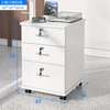 File Cabinet: 3 Drawer Wooden Office Cabinet in White thumb 2