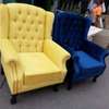 Set of 2 Armchairs with Cushions and Wooden Legs thumb 9