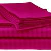 Premium cotton Egyptian white Striped bedsheets set thumb 4