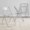 Armless Clear Foldable Plastic Chair thumb 5
