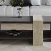 Modern Two-Tone Coffee Table Black Oak Wood thumb 1