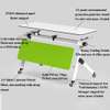 Folding Table: Pull-out Desk With Privacy Flaps, White thumb 4