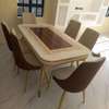 Luxurious marble top dinning set thumb 0