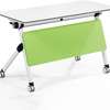 Folding Table: Pull-out Desk With Privacy Flaps, White thumb 2