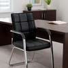 Modern Black Leather Visitor Chair thumb 5