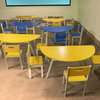 Colorful Kids Table Set Hexagonal 6 Chairs Foldable thumb 2