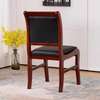 Mahogany 4 Leg-Leather Padded Guest Office Chair thumb 5