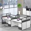 Office Desk: Grey 4-Person Office Workstation thumb 2