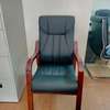 Ergonomic Office Chair Black Faux Leather thumb 1