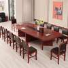 Mahogany 2.4m Curved Edge Conference Office Table thumb 0