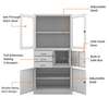 2-Door Steel File Cabinet with Safe thumb 4