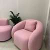 Chic Pink Sofa & Armchair Set Compact Modern Design thumb 2