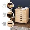6 Locker Wooden Storage Cabinet thumb 8