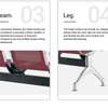 Metallic 3 Person Reception Office Bench thumb 7