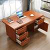 120cm Sleek Oak Writing Mahogany Senate Desk thumb 1