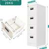Office Cabinet:  Modern White Lockable 4-Tier Cabinet thumb 3