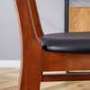 Mahogany 4 Leg-Leather Padded Guest Office Chair thumb 8