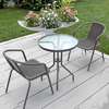 Modern Round Glass Top Dining Table thumb 4