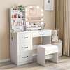 Modern Makeup Vanity Desk with Light and Stool thumb 1