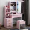 Dressers: White Vanity Dressing Table With Sliding Mirror thumb 0
