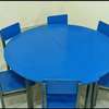 Colorful Kids Table Set Hexagonal 6 Chairs Foldable thumb 11
