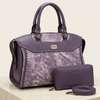 Elegant Purple Handbag Set with Wallet & Strap thumb 5