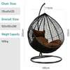 Single Seater Rattan Swing Chair with Stand & Cushion thumb 3