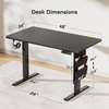 Electric Standing Desk; 48x24 Inch with Headphone Hook thumb 4