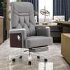 Office Chair; Soft Gray Leather Touch Boss Chair thumb 5