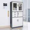 Filing Cabinet: 4-door Half Glass Filing Cabinet With Safe thumb 0