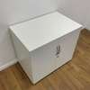 2-Door Wooden Credenza Cabinet in White thumb 5