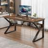 Modern Wooden Top Metallic Office Desk thumb 3
