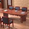 Mahogany 2.4m Curved Edge Conference Office Table thumb 5